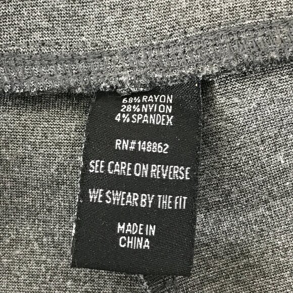 Torrid Ponte Knit Ankle Legging Women's Plus Size 1/1X Gray Stretch Pull-On - Picture 8 of 10